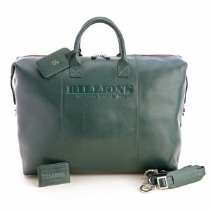 Royce “Billions” Medium Pebble Grain Duffel Bag - Green